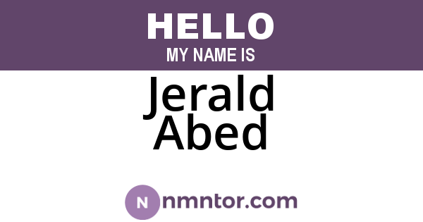 Jerald Abed