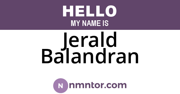 Jerald Balandran