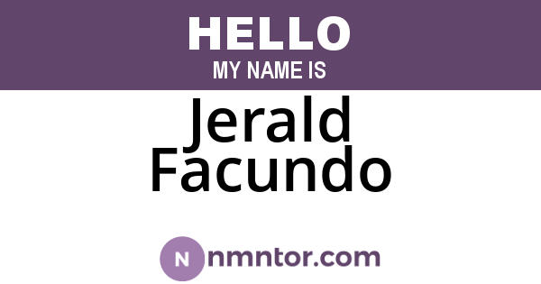 Jerald Facundo