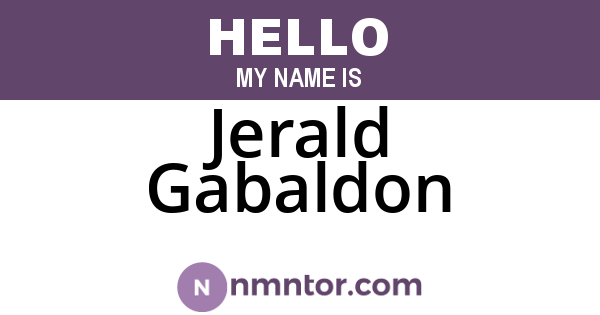 Jerald Gabaldon