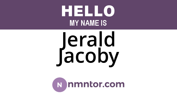 Jerald Jacoby