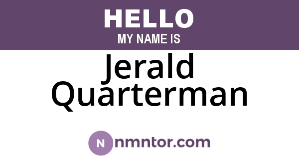Jerald Quarterman
