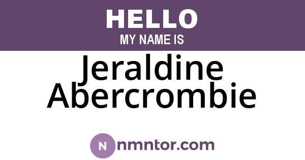 Jeraldine Abercrombie