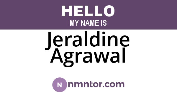 Jeraldine Agrawal