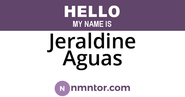 Jeraldine Aguas