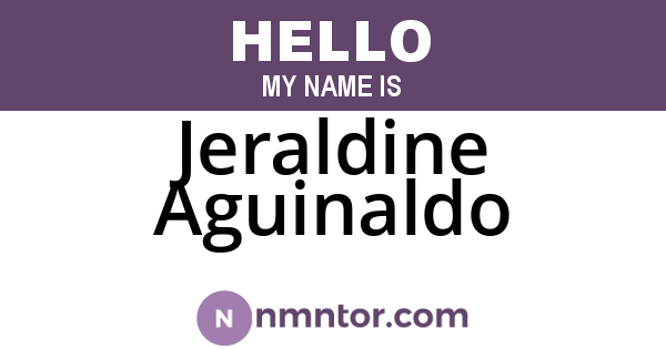 Jeraldine Aguinaldo