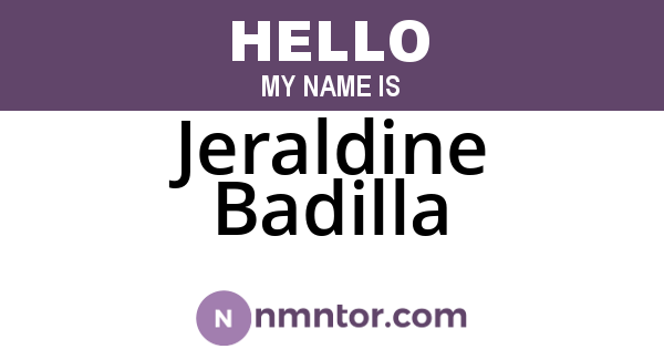 Jeraldine Badilla