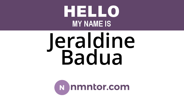 Jeraldine Badua