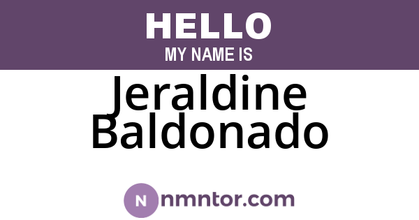 Jeraldine Baldonado