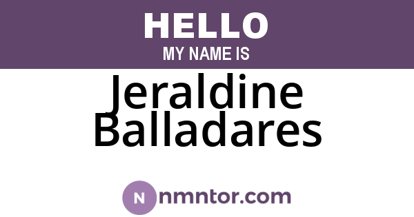 Jeraldine Balladares