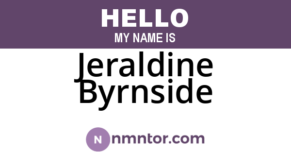 Jeraldine Byrnside