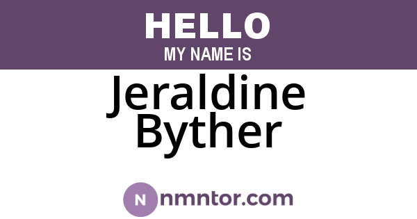 Jeraldine Byther