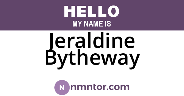Jeraldine Bytheway