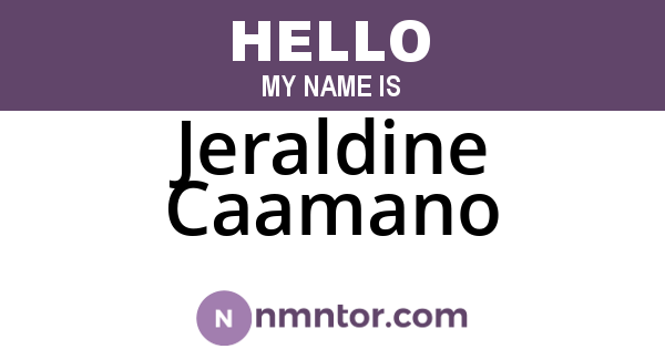 Jeraldine Caamano