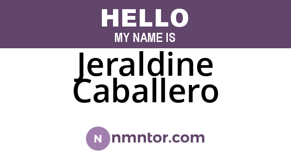 Jeraldine Caballero