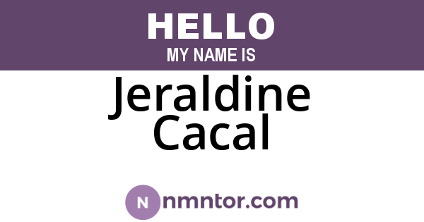 Jeraldine Cacal
