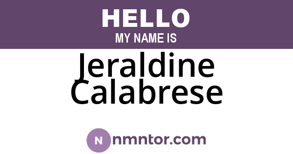 Jeraldine Calabrese