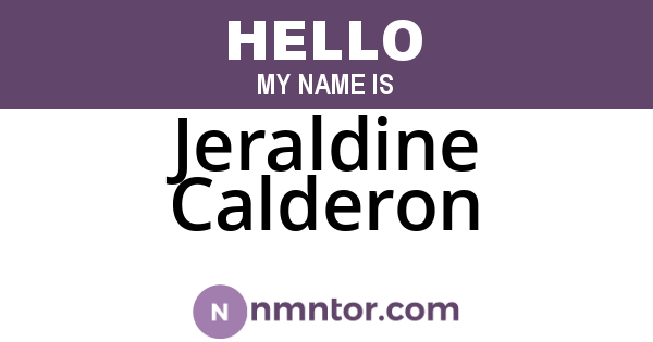 Jeraldine Calderon