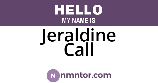 Jeraldine Call