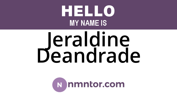 Jeraldine Deandrade
