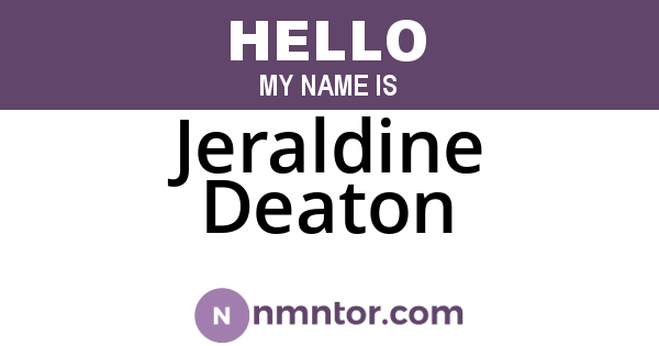 Jeraldine Deaton