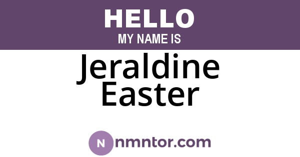 Jeraldine Easter