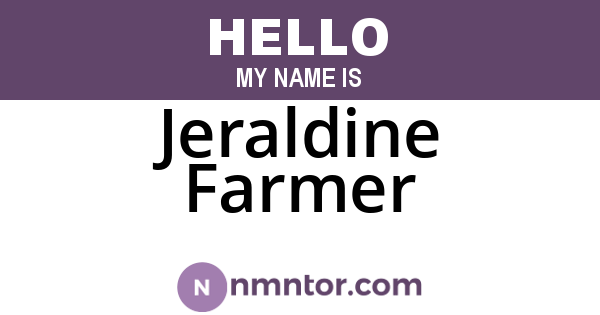 Jeraldine Farmer