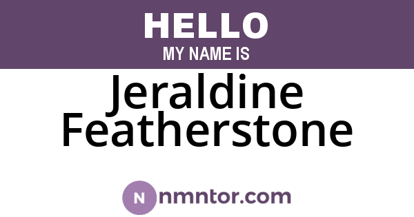 Jeraldine Featherstone