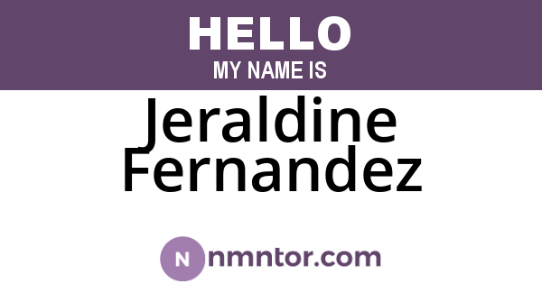 Jeraldine Fernandez