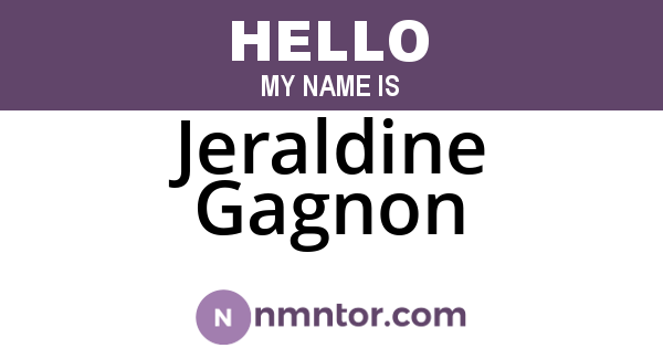 Jeraldine Gagnon