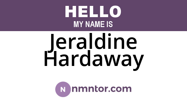 Jeraldine Hardaway