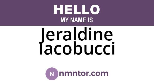 Jeraldine Iacobucci