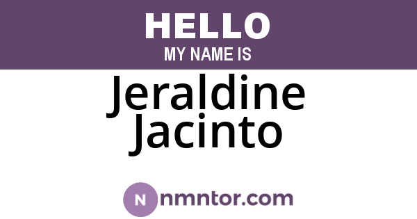 Jeraldine Jacinto