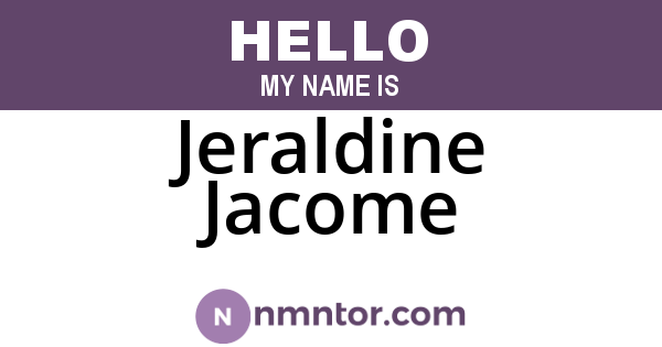 Jeraldine Jacome