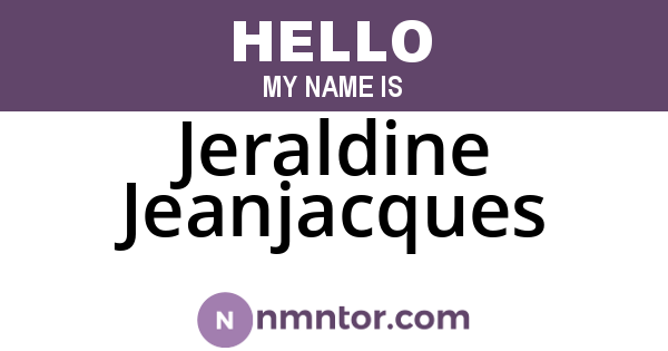 Jeraldine Jeanjacques