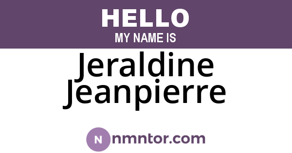 Jeraldine Jeanpierre