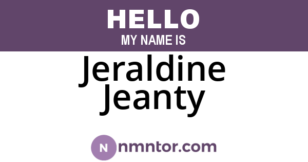Jeraldine Jeanty