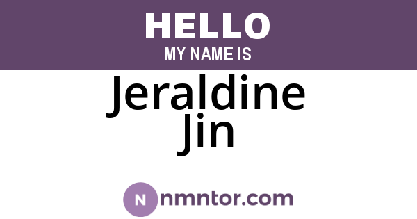 Jeraldine Jin