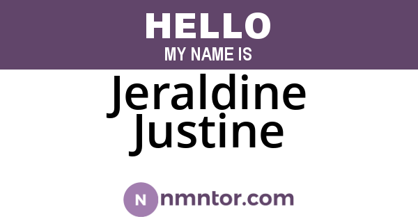 Jeraldine Justine