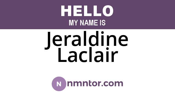 Jeraldine Laclair