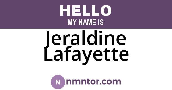 Jeraldine Lafayette