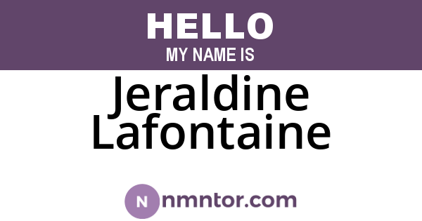 Jeraldine Lafontaine
