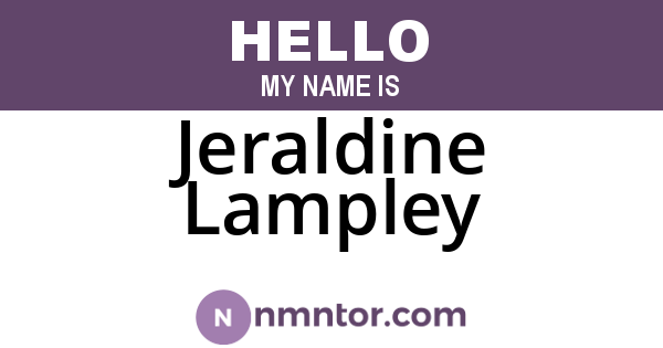 Jeraldine Lampley