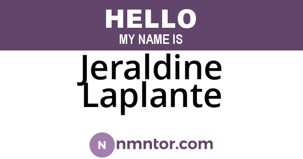Jeraldine Laplante