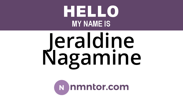 Jeraldine Nagamine
