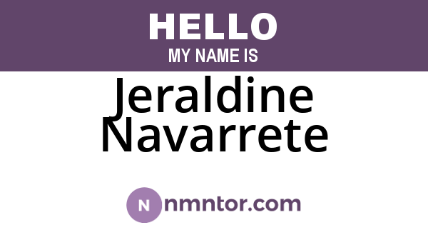 Jeraldine Navarrete