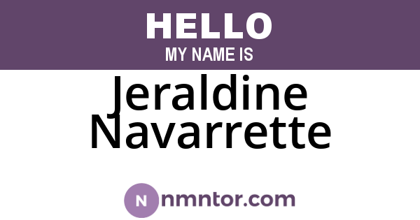 Jeraldine Navarrette