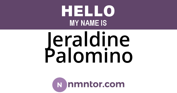 Jeraldine Palomino