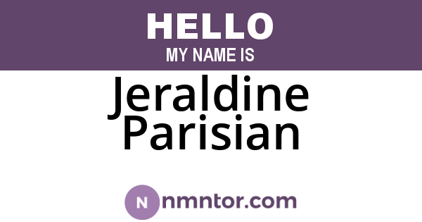 Jeraldine Parisian