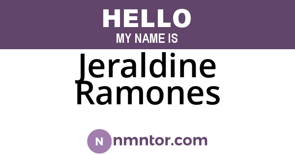Jeraldine Ramones